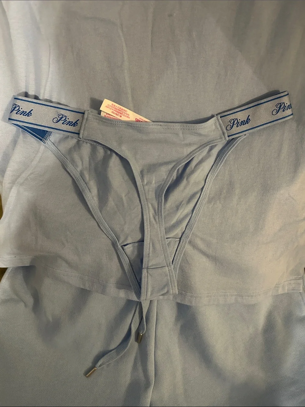 PINK Victoria's Secret Light Blue Logo Set with Multicolor Script